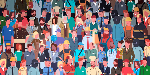 collage of people dressed in clothes for their industry