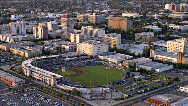 Fresno City Downtown Skyline